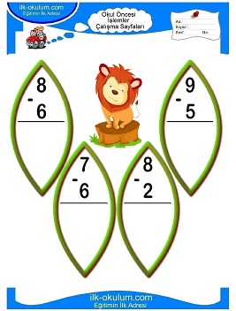 Çocuklar İçin toplam işlemi yaprak testleri 